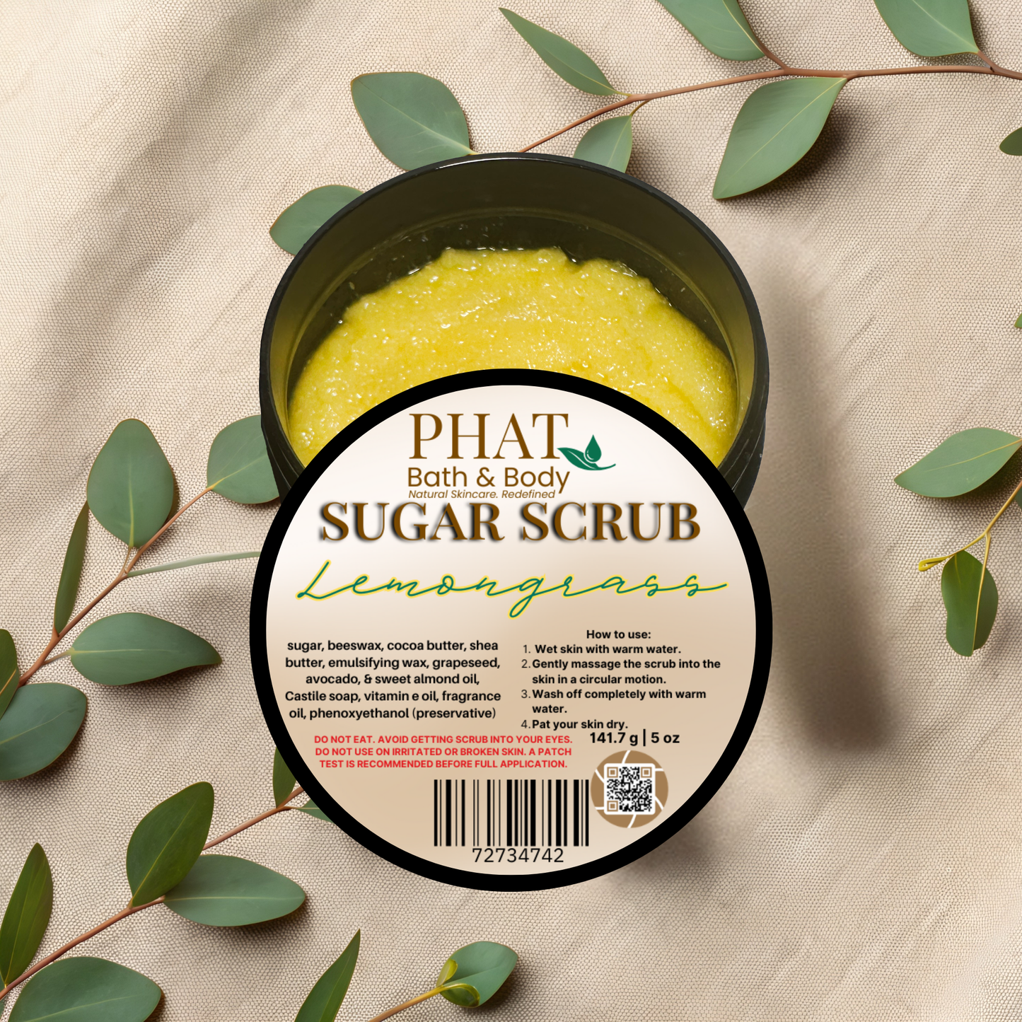 Lemongrass Sugar Scrub - 5 oz