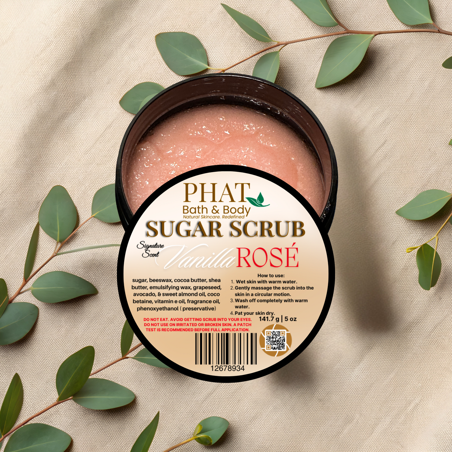 Vanilla Rosé Sugar Scrub - 5 oz