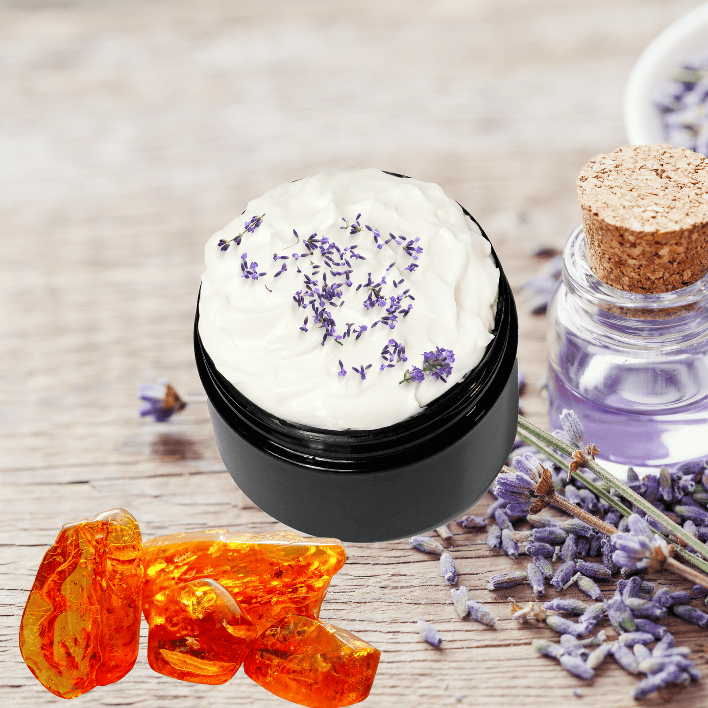 Amber & Lavender Organic Moisturizing Body Lotion with Shea Cocoa Butter & Avocado Oil | 5 oz