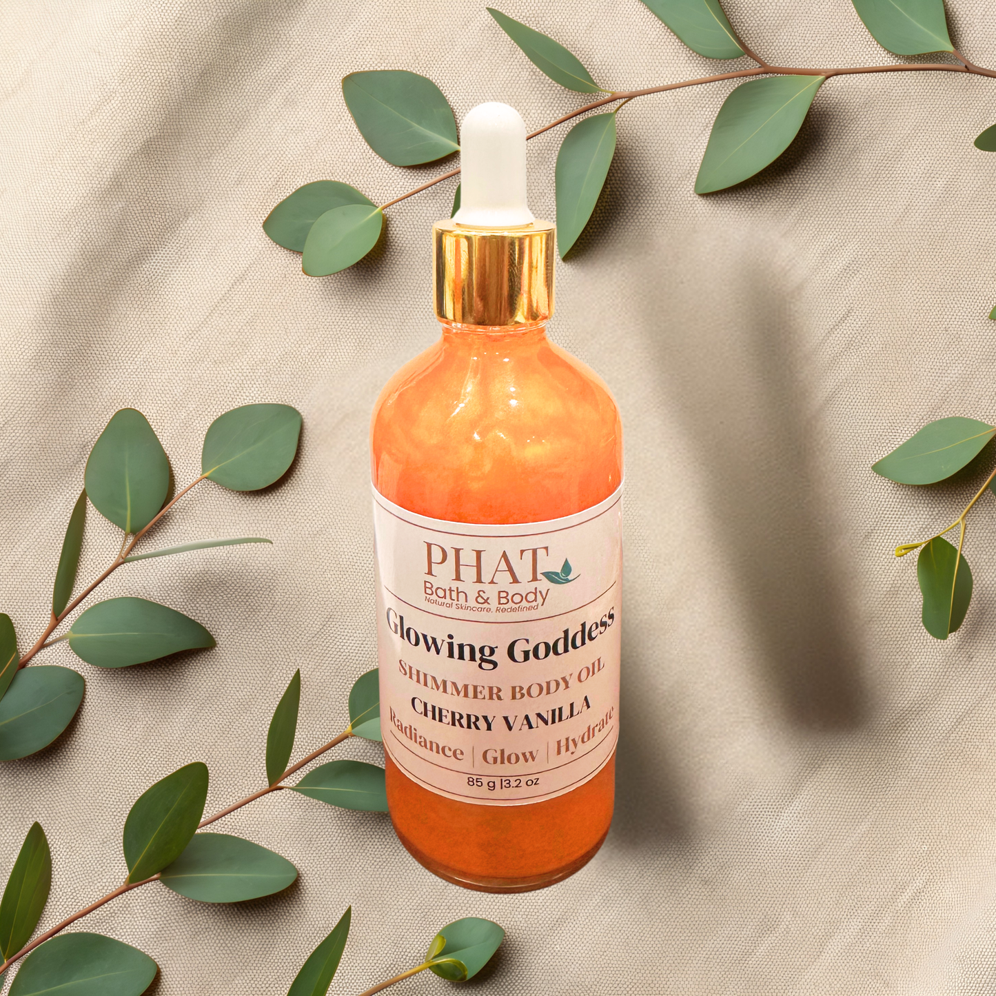Cherry Vanilla Glowing Goddess Shimmer Body Oil - 3.17 oz