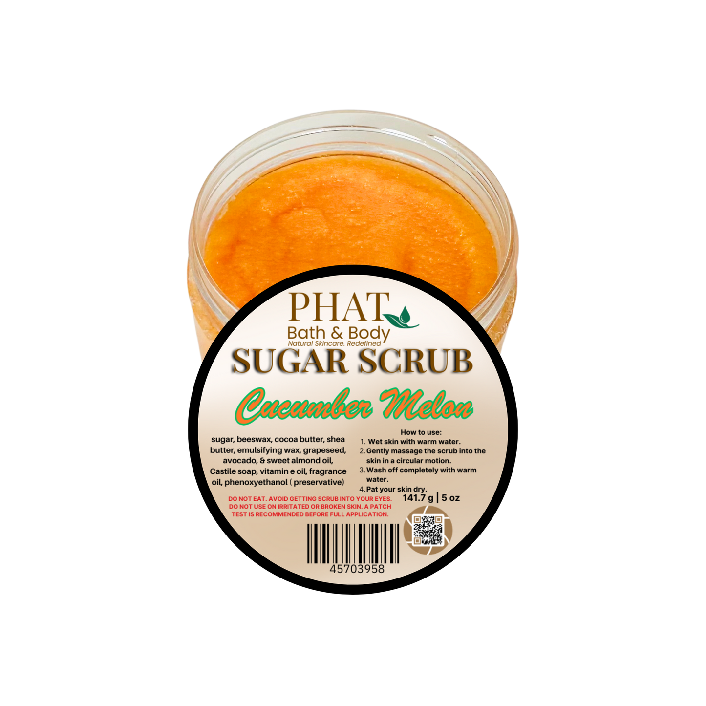 Cucumber Melon Sugar Scrub - 5 oz