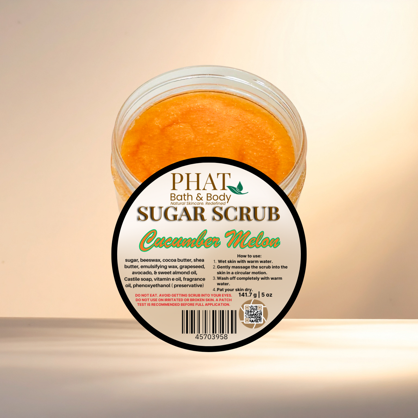 Cucumber Melon Sugar Scrub - 5 oz