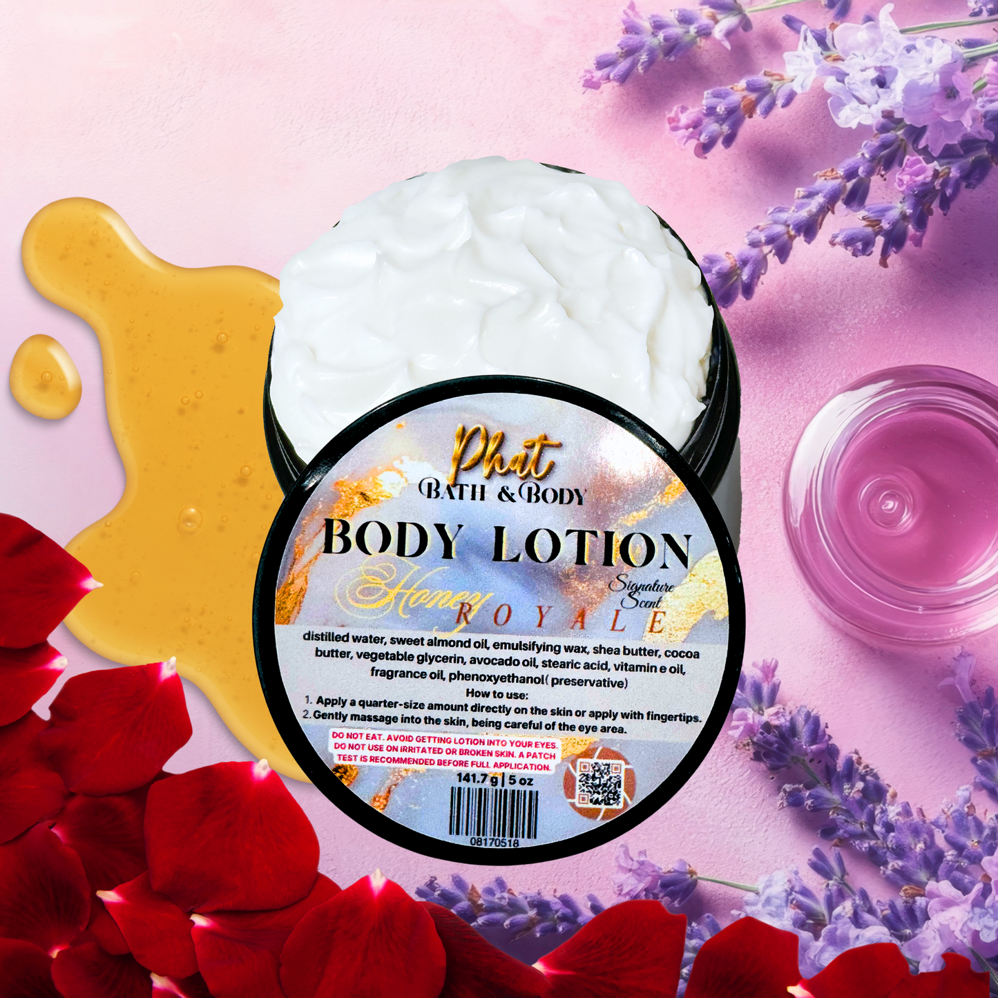 Honey Royale Signature Scent Organic Moisturizing Body Lotion with Shea Cocoa Butter  | 5 oz