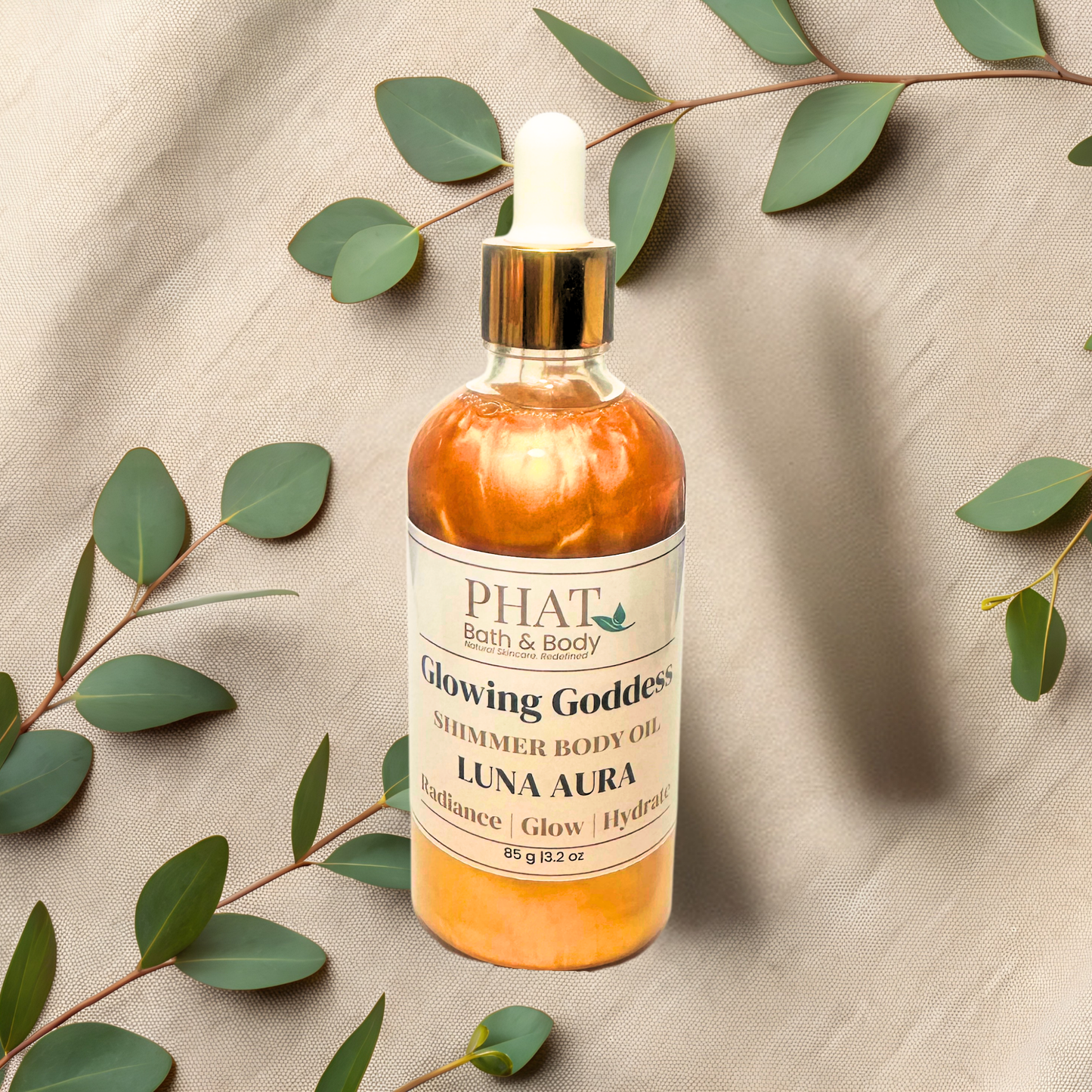 Luna Aura Glowing Goddess Shimmer Body Oil - 3.17 oz