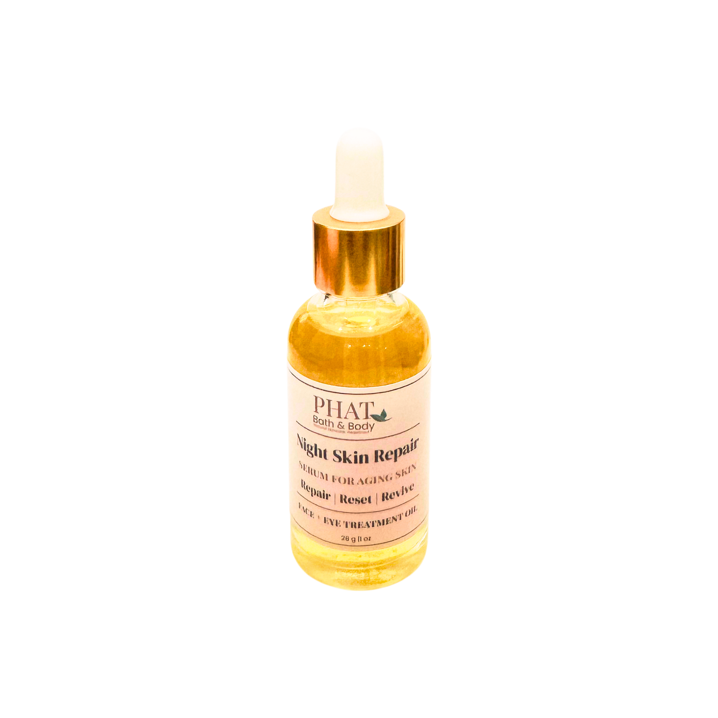 Night Skin Repair Facial Serum with Botanical Oils, 1 oz