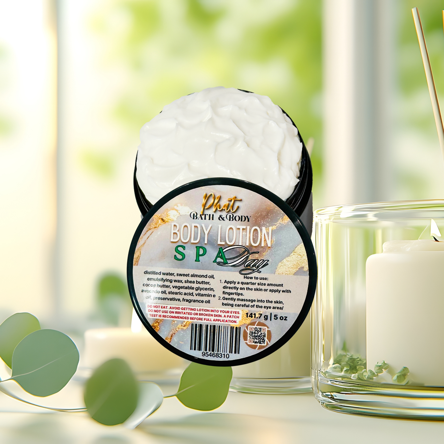 Spa Day Organic Moisturizing Body Lotion with Shea & Cocoa Butter Avocado Oil | 5 oz