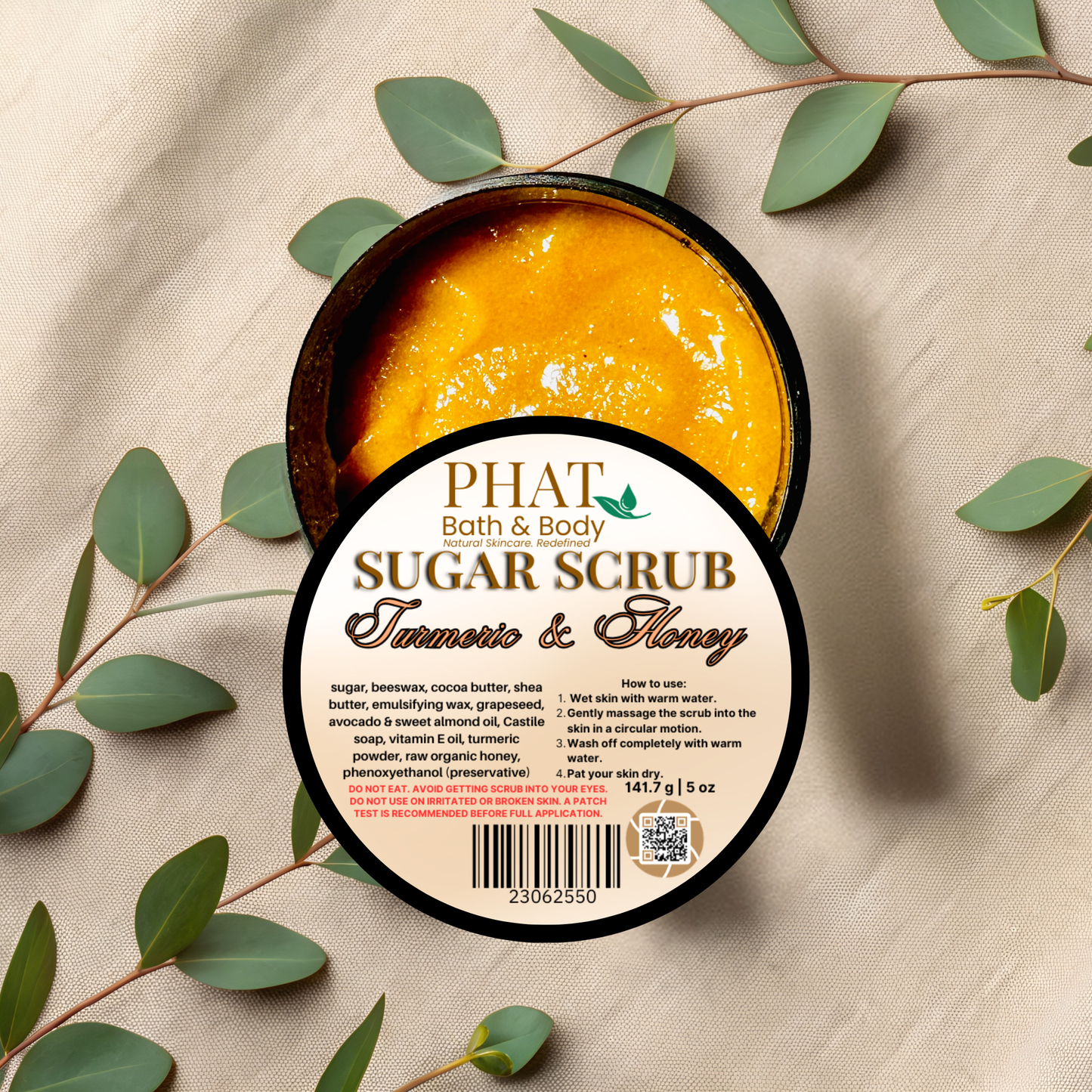 Turmeric & Honey Sugar Scrub - 5 oz