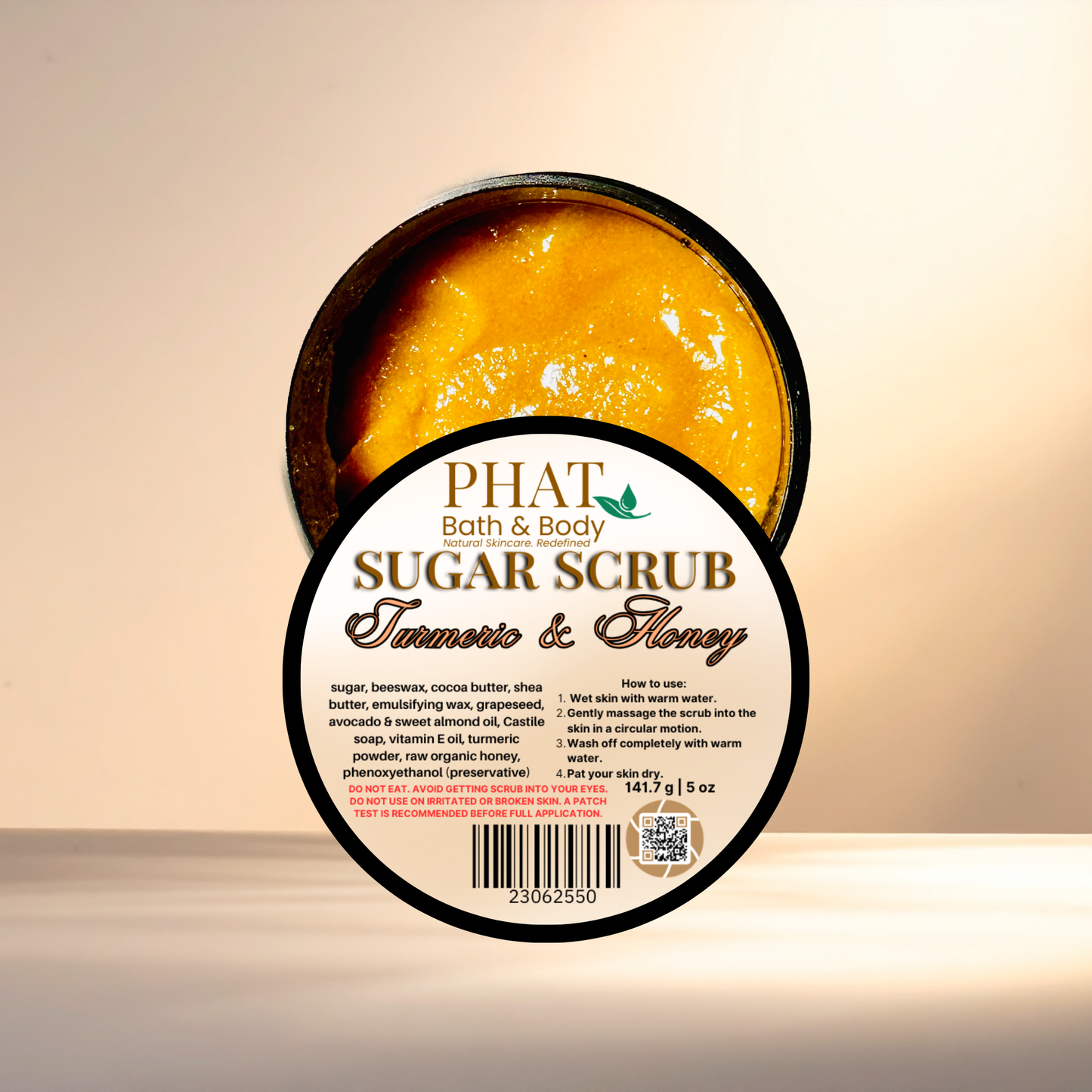 Turmeric & Honey Sugar Scrub - 5 oz