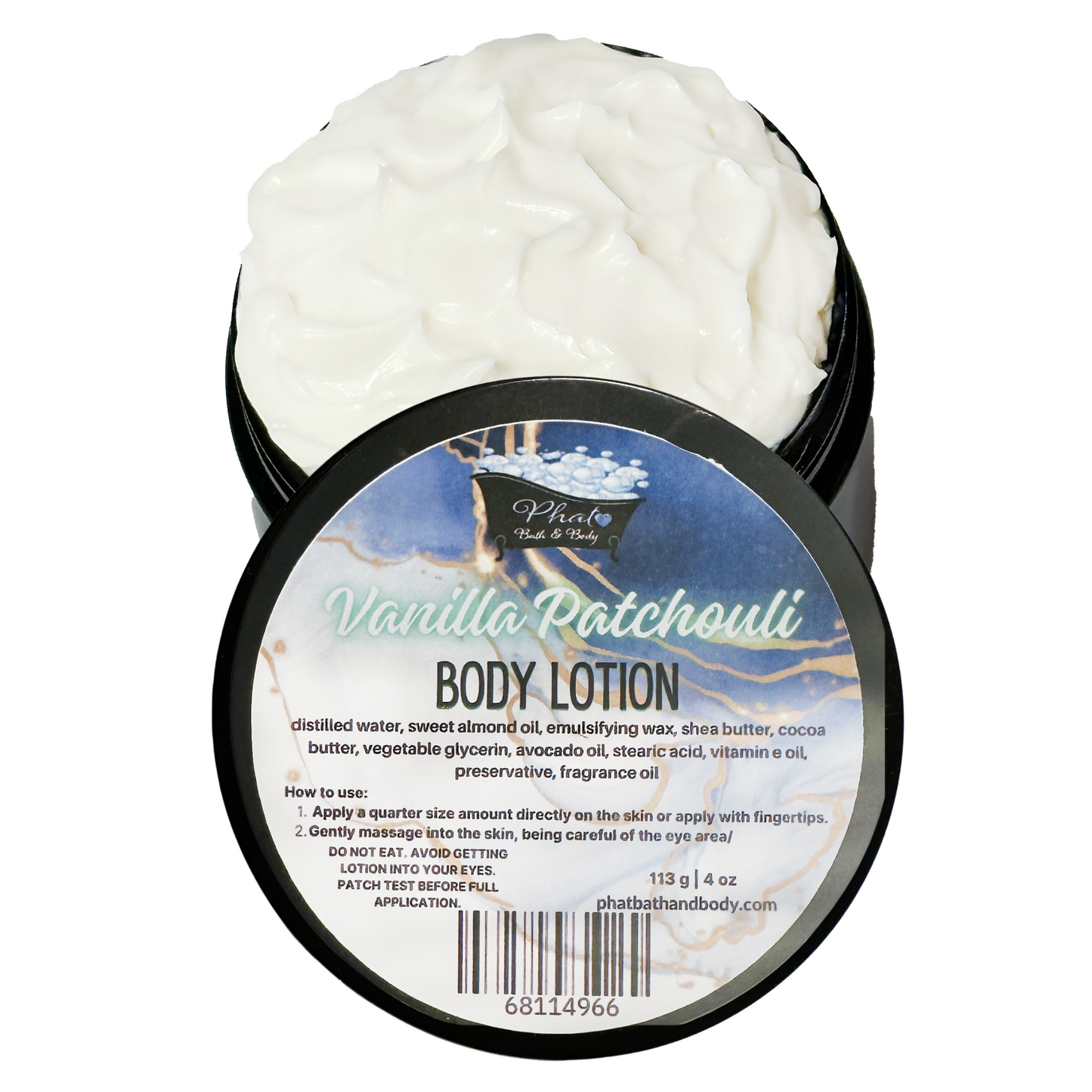 Vanilla Patchouli Organic Moisturizing Body Lotion with Shea & Cocoa Butter | 5 oz