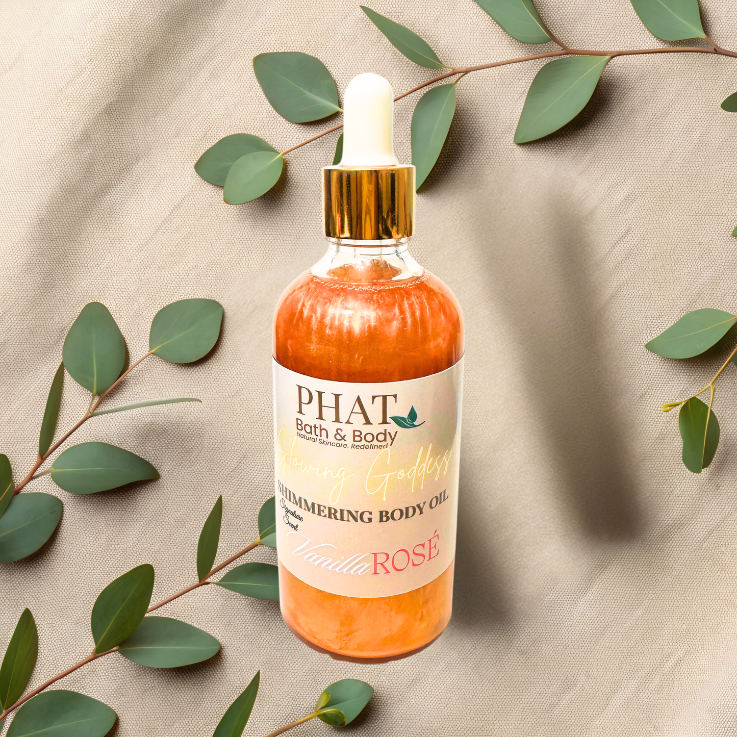 Vanilla Rosé Glowing Goddess Shimmer Body Oil - 3.17 oz