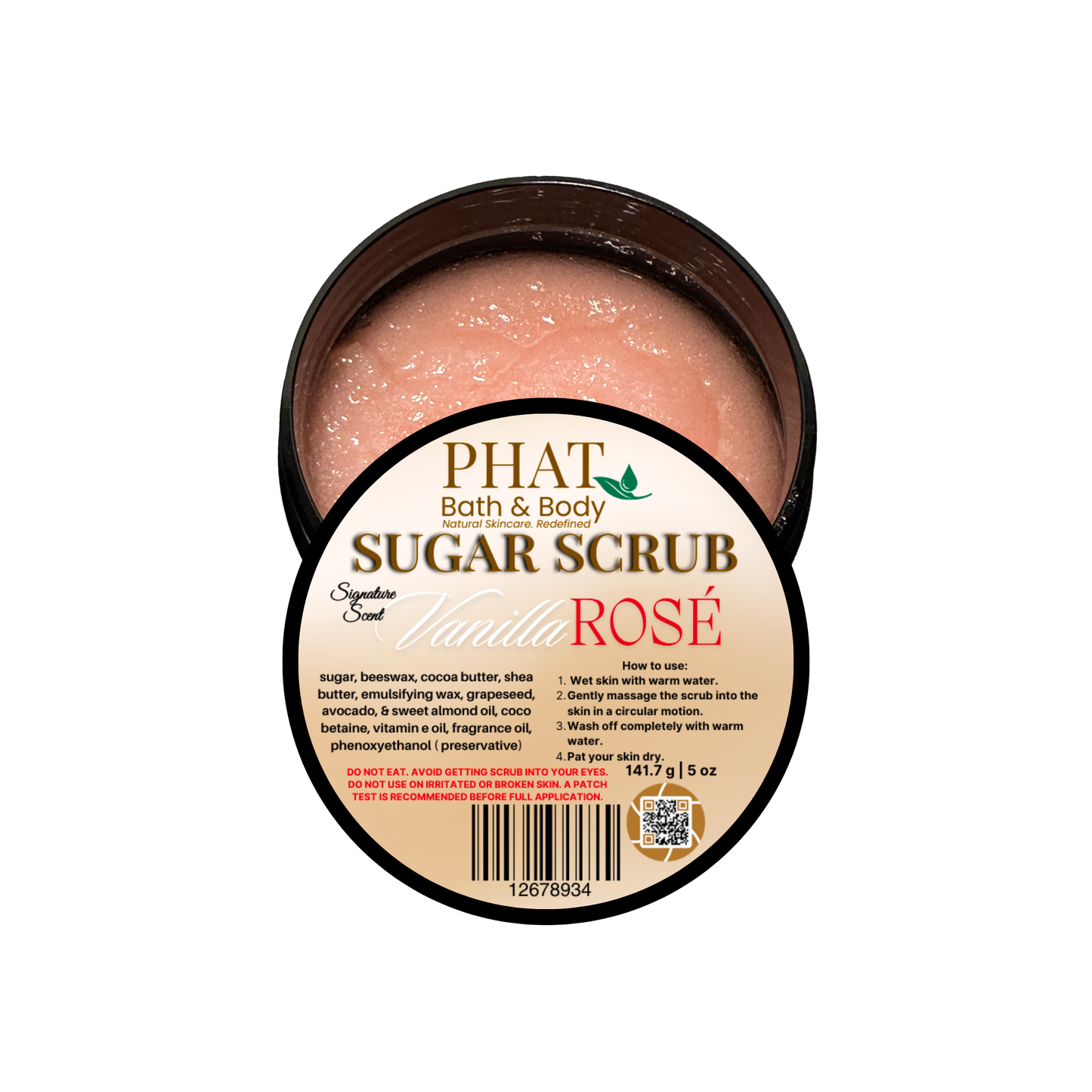 Vanilla Rosé Sugar Scrub - 5 oz